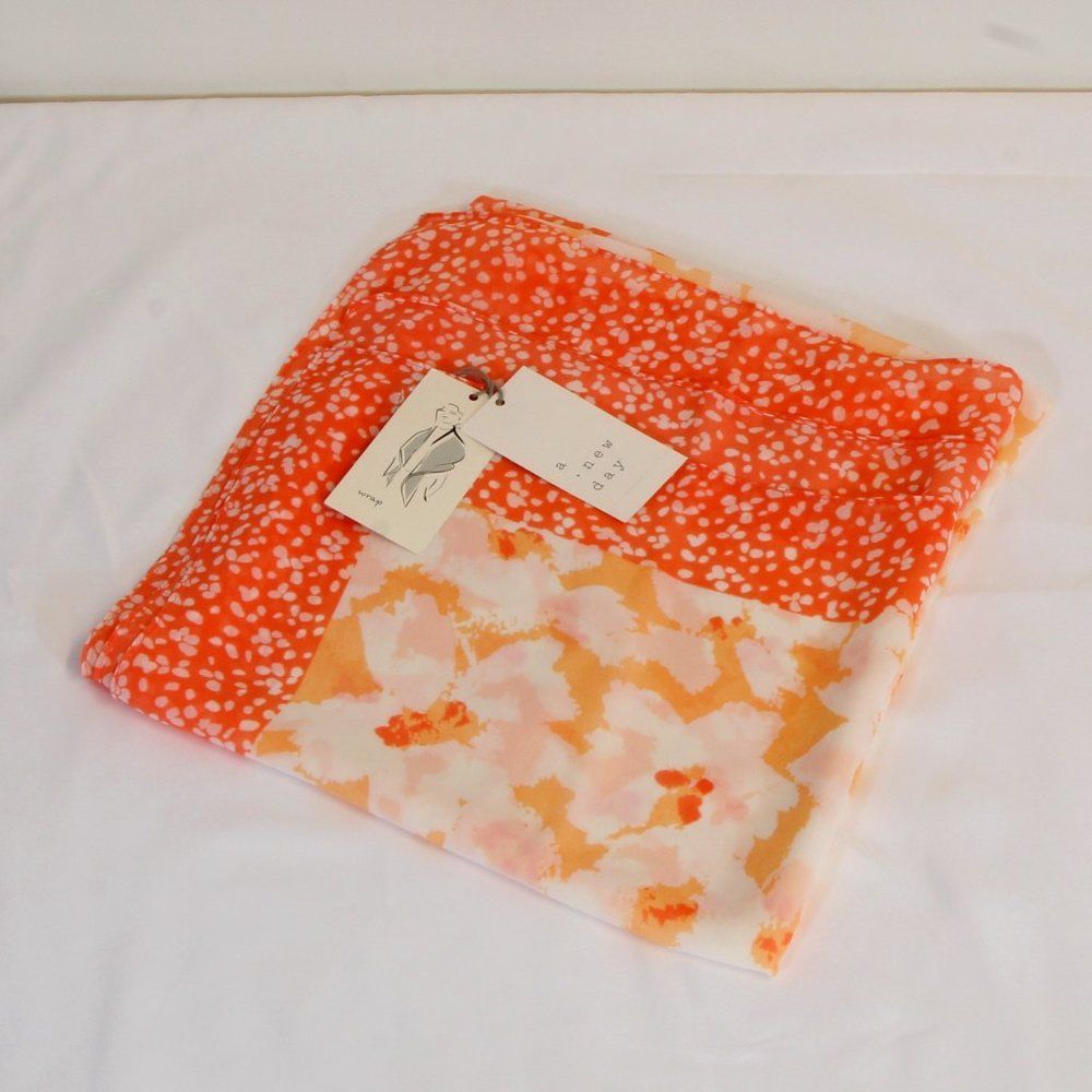 A New Day Women's Spring Boho Floral Print Square Crepe Scarf - Picture 2 of 5